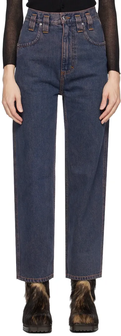 Eckhaus Latta Ssense Exclusive Purple Baggy Jeans In 555-el-pf23-l