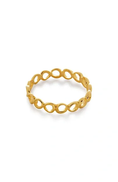 Monica Vinader Nura Open Stacking Ring In 18ct Gold Vermeil