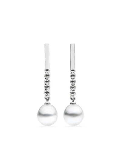 Autore Moda Amelia Pearl Drop Earrings In Silver