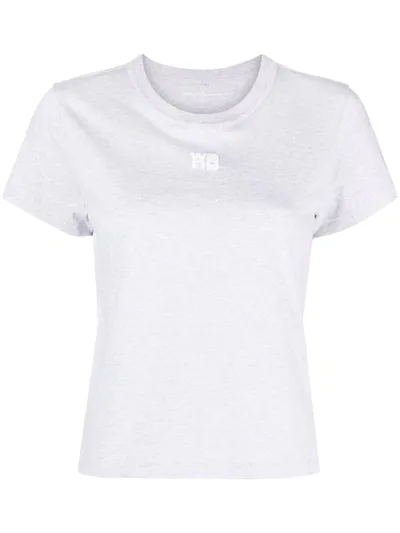 Alexander Wang T-shirt With Application In Grigio