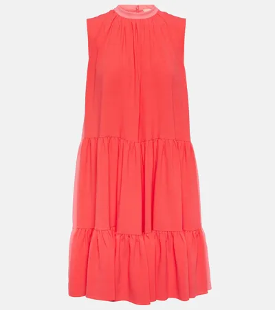 Roksanda Edna Braided-neckline Cotton Mini Dress In Rosa