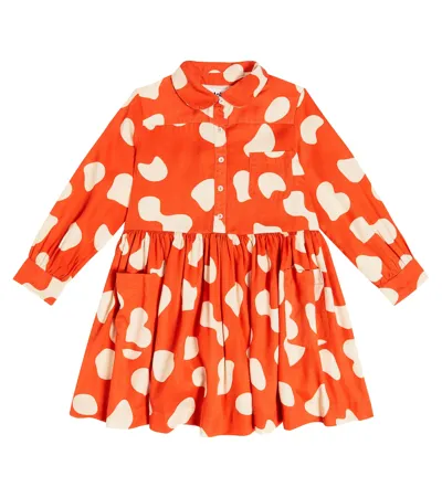 Molo Kids' Red Dress For Girl With Print