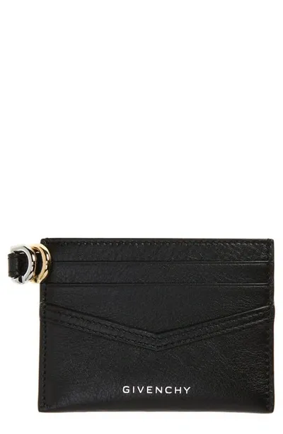 Givenchy Voyou Leather Card Case In Black