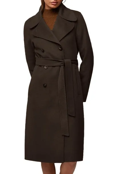 Soia & Kyo Anna Wool Blend Trench Coat In Mushroom