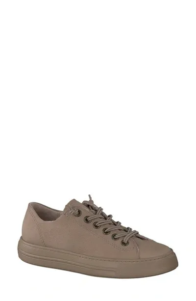 Paul Green Hadley Platform Sneaker In Alpaca Sport Nubuck