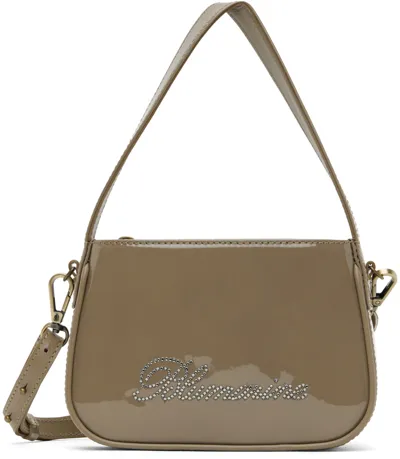 Blumarine Taupe Small Rhinestone Bag In N0811 Coffee Liqueur