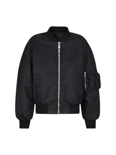 Givenchy Logo Printed Bomber Jacket In Black