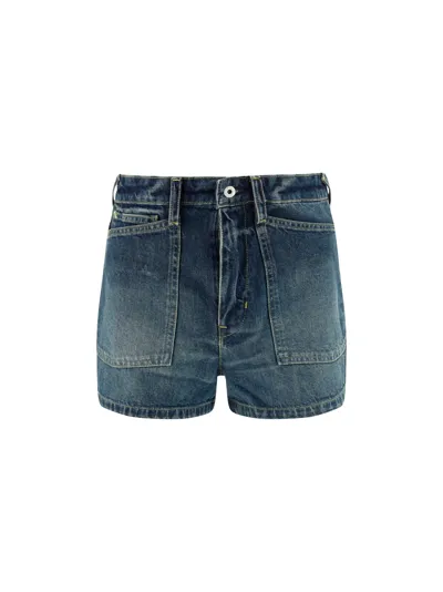 Kenzo Denim Shorts In Multicolor