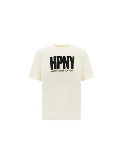 Heron Preston T-shirt In Organic Cotton With Reg Hpny Logo Print In Black