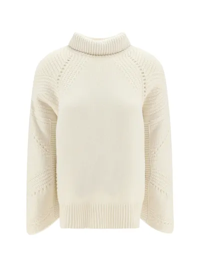 Ermanno Scervino Turtleneck Sweater In White