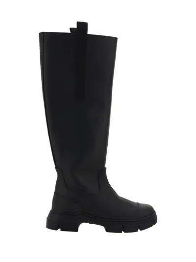 Ganni Boots In Black