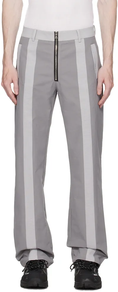 Uncertain Factor Gray Linebacker Trousers In Light Grey