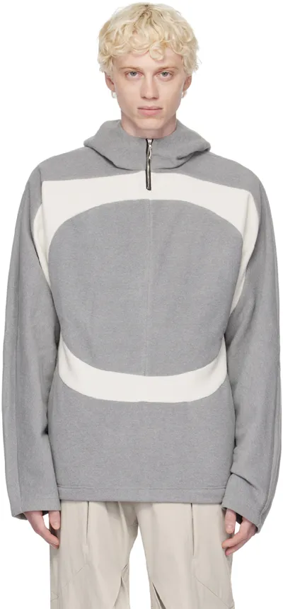 Uncertain Factor Gray Nose Tackle Hoodie In Grey