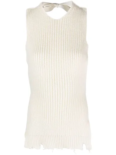 Mm6 Maison Margiela Top Mit Cut-out In White