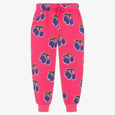 Mini Rodini Kids' Girls Pink Plum Organic Cotton Joggers