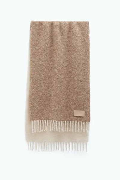 Filippa K Boucle Colour Block Scarf In Beige