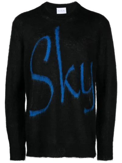 Blue Sky Inn Logo-print Crew-neck Jumper In Black