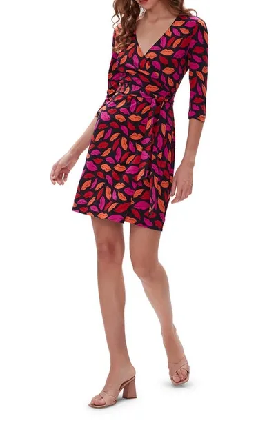 Diane Von Furstenberg New Julian Two Print Silk Wrap Dress In Red