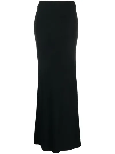 Alexander Mcqueen High-waisted Floor-length Skirt In Schwarz