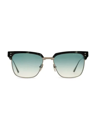 Dita Eyewear Square-frame Sunglasses In Antique Silver Phantom Cloud