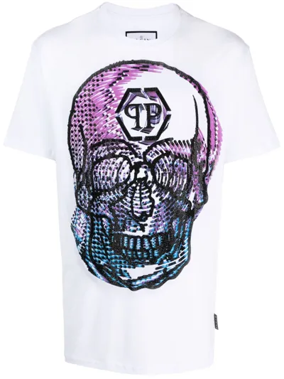 Philipp Plein Ss Skull Round-neck T-shirt In White