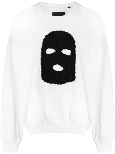 Mostly Heard Rarely Seen Brushed Graphic-print Cotton Sweatshirt In White