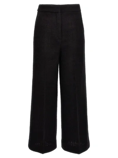 Moschino Cropped Bouclè Pants Black