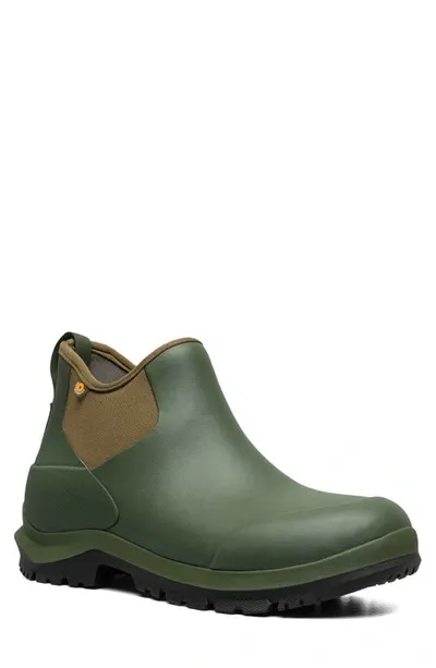 Bogs Sauvie Waterproof Chelsea Boot In Dark Green