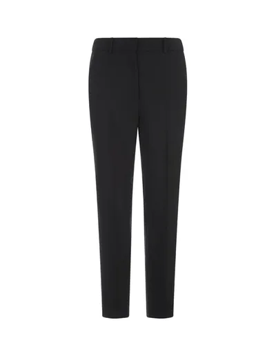 Incotex Black Stretch Wool Tailored Trousers