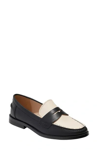 Jack Rogers Tipson Penny Loafer In Black/ivory