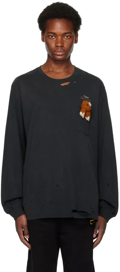 Doublet Long Sleeve T-shirt With My Friend In Black