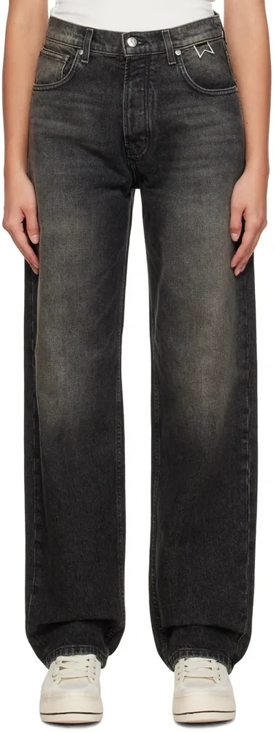 Rhude Black Wide-leg Jeans