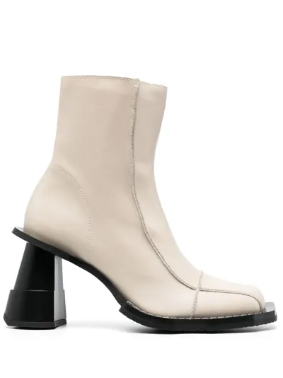 Henrik Vibskov Elle Driver 90mm Leather Boots In White