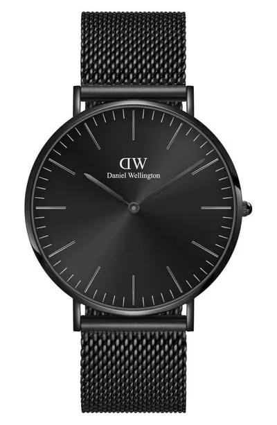 Daniel Wellington Classic Ashfield 40mm In Schwarz