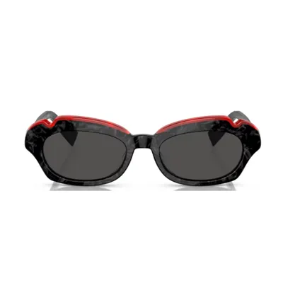 Alain Mikli A05071 001/87 Sunglasses In 001/87 Black/red