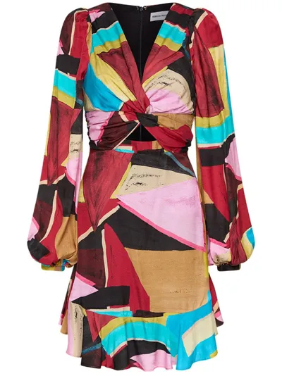 Rebecca Vallance Bastille Abstract-print Minidress In Multicolour