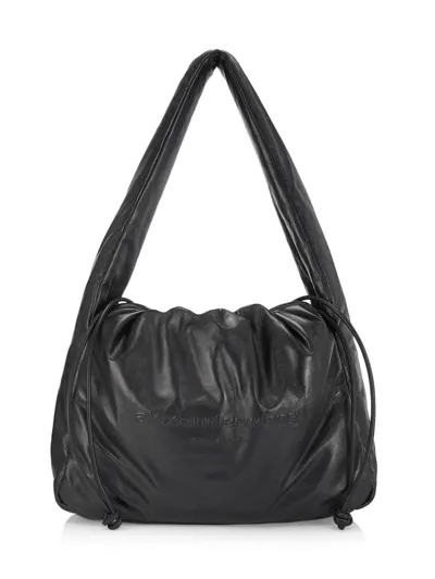 Alexander Wang Ryan Puff Shoulder Bag In Black Leather