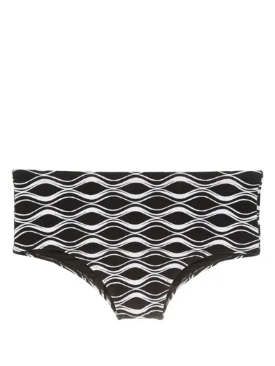 Amir Slama Ondas-print Swimming Trunks In Black