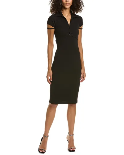 Helmut Lang Back Cutout Shirt Dress In Black