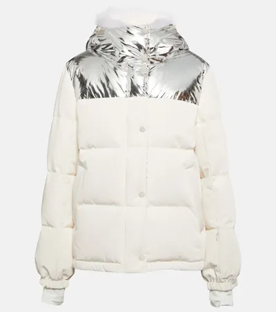 Yves Salomon Shearling-trimmed Down Jacket In Multicoloured