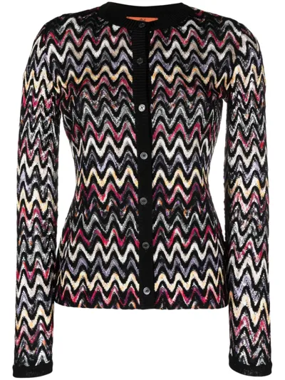 Missoni Wool-blend Cardigan In Zig Zag Multi