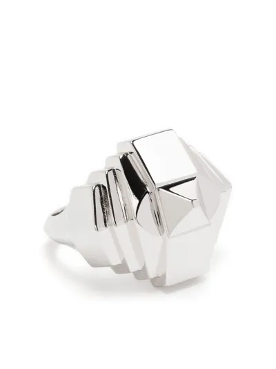 Statement Paris Sterling Silver Rockaway Pyramid Ring