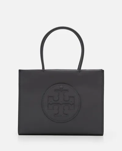 Tory Burch Ella Faux Leather Small Tote Bag In Black