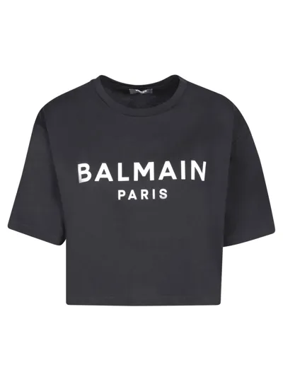 Balmain T-shirts And Polos In Black White