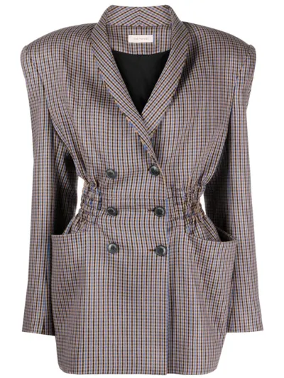 The Mannei Antibes Check-pattern Blazer In Neutrals