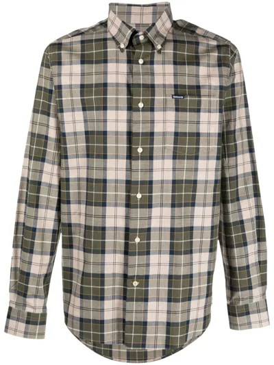 Barbour Plaid-check Pattern Shirt In Beige