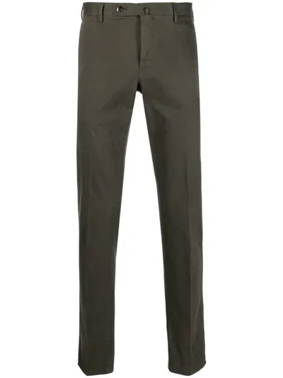 Pt Torino Mid-rise Chino Trousers In Grün