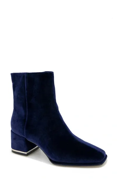 Kenneth Cole New York Edie Block Heel Bootie In Navy - Velvet