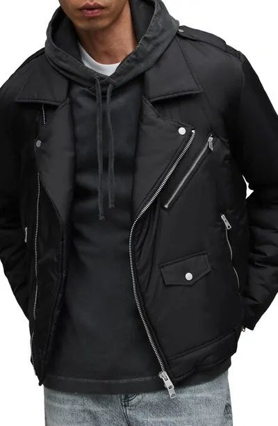 Allsaints Miller Biker Jacket In Black