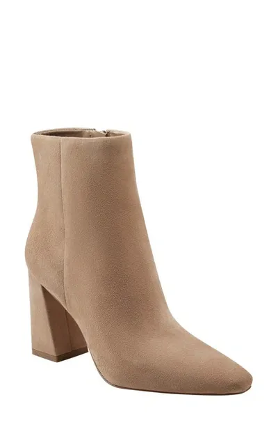 Marc Fisher Ltd Yanara Pointed Toe Bootie In Light Natural Leather